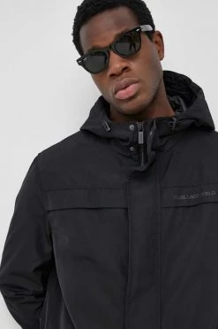 Ανδρικά Μακριά μπουφάν Μπουφάν Karl Lagerfeld χρώμα: μαύρο -Karl Lagerfeld Εκπτώσεις unnamed file 1833