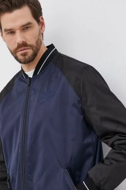 Ανδρικά Κοντά μπουφάν Αναστρέψιμο μπουφάν Bomber Karl Lagerfeld χρώμα: ναυτικό μπλε -Karl Lagerfeld Εκπτώσεις unnamed file 1879