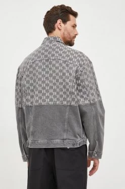 Κοντά μπουφάν Τζιν μπουφάν Karl Lagerfeld γκρι, -Karl Lagerfeld Εκπτώσεις unnamed file 1980