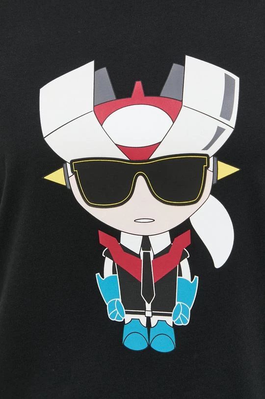 Κοντομάνικο Βαμβακερό μπλουζάκι Karl Lagerfeld μαύρο 7 Κοντομάνικο Βαμβακερό μπλουζάκι Karl Lagerfeld μαύρο - Image 5