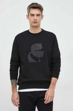 Ανδρικά Χωρίς φερμουάρ Μπλούζα Karl Lagerfeld μαύρο,