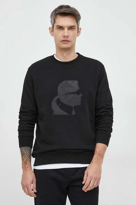 Ανδρικά Χωρίς φερμουάρ Μπλούζα Karl Lagerfeld μαύρο, 3 Ανδρικά Χωρίς φερμουάρ Μπλούζα Karl Lagerfeld μαύρο,