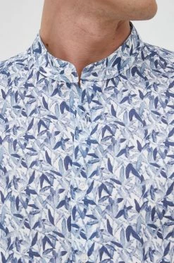 Ανδρικά Πουκάμισα Πουκάμισο από λινό Karl Lagerfeld χρώμα: ναυτικό μπλε, -Karl Lagerfeld Εκπτώσεις unnamed file 2056