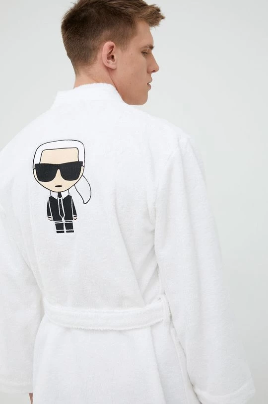 Ανδρικά Μπουρνούζια Μπουρνούζι Karl Lagerfeld άσπρο 6 Ανδρικά Μπουρνούζια Μπουρνούζι Karl Lagerfeld άσπρο - Image 4