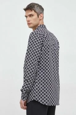 Ανδρικά Πουκάμισα Βαμβακερό πουκάμισο Karl Lagerfeld χρώμα: ναυτικό μπλε, 10 Ανδρικά Πουκάμισα Βαμβακερό πουκάμισο Karl Lagerfeld χρώμα: ναυτικό μπλε, -Karl Lagerfeld Εκπτώσεις unnamed file 211