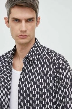 Ανδρικά Πουκάμισα Βαμβακερό πουκάμισο Karl Lagerfeld χρώμα: ναυτικό μπλε, 11 Ανδρικά Πουκάμισα Βαμβακερό πουκάμισο Karl Lagerfeld χρώμα: ναυτικό μπλε, -Karl Lagerfeld Εκπτώσεις unnamed file 212