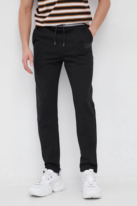 Ανδρικά Παντελόνια φόρμας Παντελόνι Karl Lagerfeld χρώμα: μαύρο 3 Ανδρικά Παντελόνια φόρμας Παντελόνι Karl Lagerfeld χρώμα: μαύρο