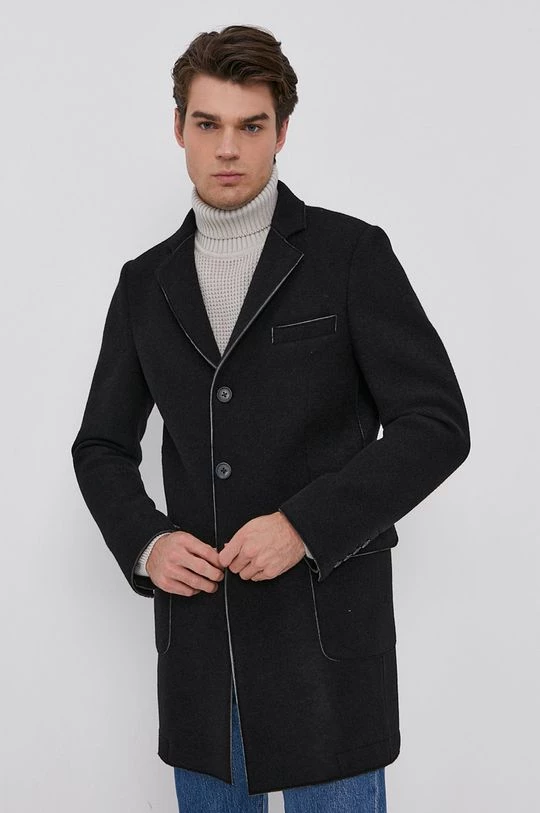 Ανδρικά Παλτά Παλτό Karl Lagerfeld χρώμα: μαύρο 3 Ανδρικά Παλτά Παλτό Karl Lagerfeld χρώμα: μαύρο