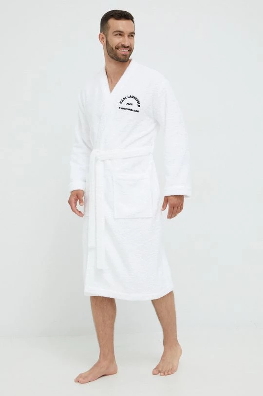 Μπουρνούζια Μπουρνούζι Karl Lagerfeld άσπρο 4 Μπουρνούζια Μπουρνούζι Karl Lagerfeld άσπρο - Image 2