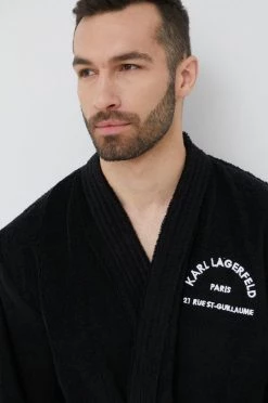 Ανδρικά Μπουρνούζια Μπουρνούζι Karl Lagerfeld μαύρο -Karl Lagerfeld Εκπτώσεις unnamed file 2339