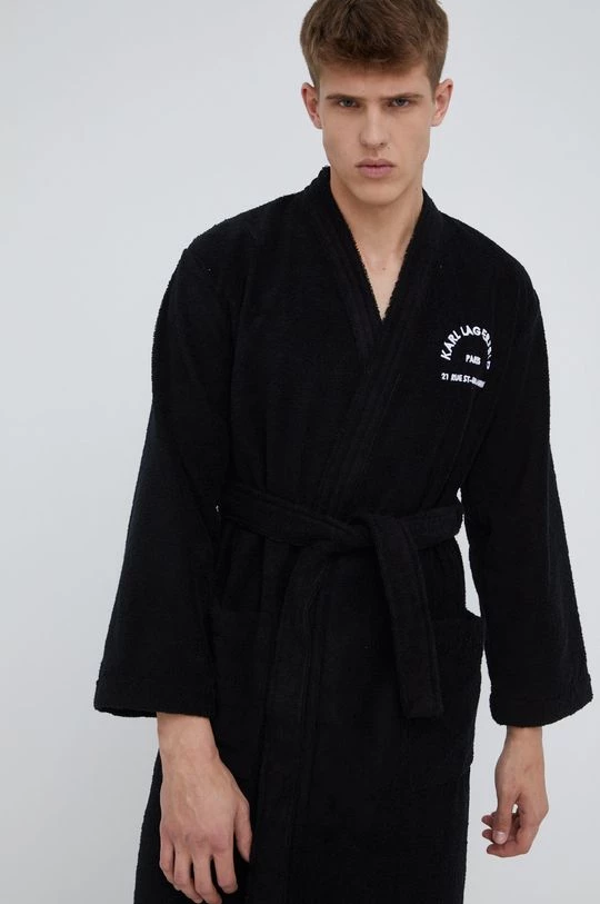 Ανδρικά Μπουρνούζια Μπουρνούζι Karl Lagerfeld μαύρο 5 Ανδρικά Μπουρνούζια Μπουρνούζι Karl Lagerfeld μαύρο - Image 3