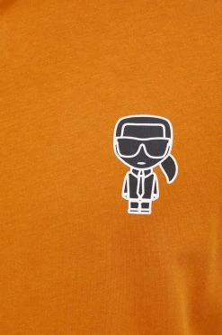 Ανδρικά Μπλουζάκια Βαμβακερό μπλουζάκι Karl Lagerfeld πορτοκαλί -Karl Lagerfeld Εκπτώσεις unnamed file 2532