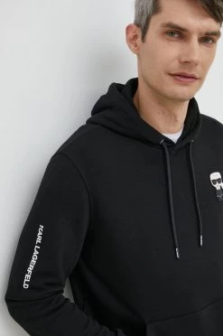 Ανδρικά Χωρίς φερμουάρ Μπλούζα Karl Lagerfeld μαύρο, με κουκούλα -Karl Lagerfeld Εκπτώσεις unnamed file 259