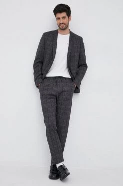 Ανδρικά Υφασμάτινα Παντελόνι Karl Lagerfeld χρώμα: μαύρο