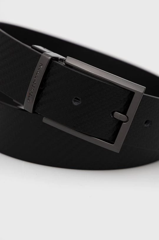 Ανδρικά Ζώνες Αναστρέψιμη δερμάτινη ζώνη Karl Lagerfeld χρώμα: μαύρο 4 Ανδρικά Ζώνες Αναστρέψιμη δερμάτινη ζώνη Karl Lagerfeld χρώμα: μαύρο - Image 2