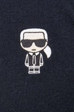 Ανδρικά Χωρίς φερμουάρ Μάλλινο πουλόβερ Karl Lagerfeld χρώμα: ναυτικό μπλε, -Karl Lagerfeld Εκπτώσεις unnamed file 2650