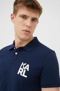 Ανδρικά Πόλο μπλουζάκια Πόλο Karl Lagerfeld ναυτικό μπλε -Karl Lagerfeld Εκπτώσεις unnamed file 2660