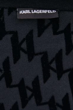 Παντελόνια φόρμας Βαμβακερό παντελόνι Karl Lagerfeld μαύρο -Karl Lagerfeld Εκπτώσεις unnamed file 2672