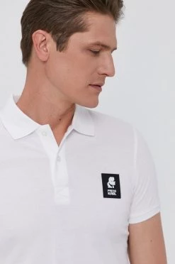 Ανδρικά Πόλο μπλουζάκια Πόλο Karl Lagerfeld χρώμα: άσπρο