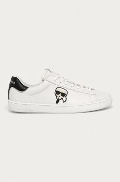 Ανδρικά Sneakers Karl Lagerfeld - Δερμάτινα παπούτσια λευκό