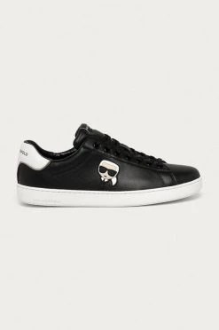 Ανδρικά Sneakers Karl Lagerfeld - Δερμάτινα παπούτσια μαύρο