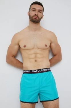 Ανδρικά Σόρτς Σορτς κολύμβησης Karl Lagerfeld ανοιχτό μπλε
