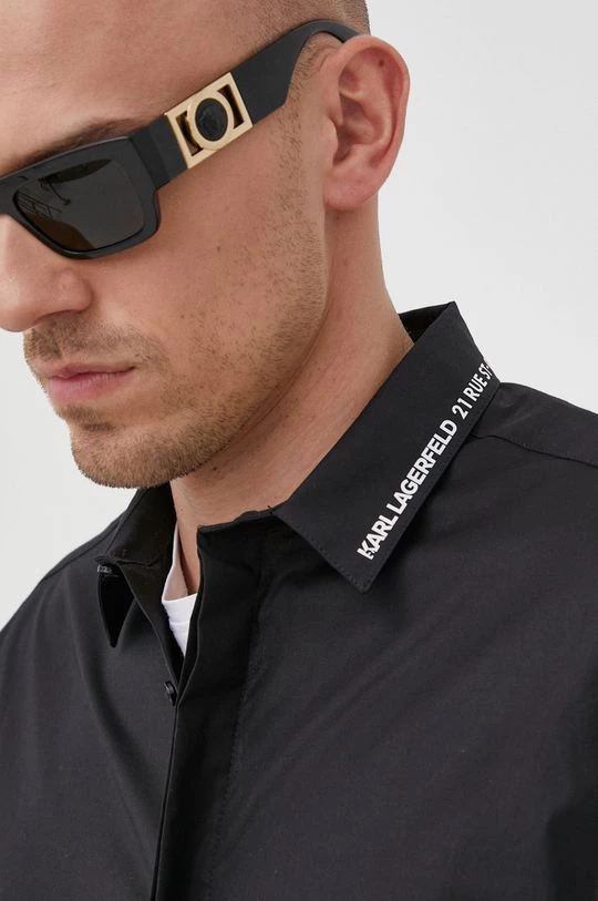 Ανδρικά Πουκάμισα Πουκάμισο Karl Lagerfeld μαύρο, 7 Ανδρικά Πουκάμισα Πουκάμισο Karl Lagerfeld μαύρο, - Image 5
