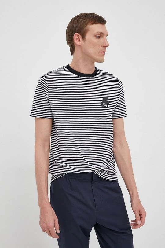 Ανδρικά Μπλουζάκια Βαμβακερό μπλουζάκι Karl Lagerfeld μαύρο 3 Ανδρικά Μπλουζάκια Βαμβακερό μπλουζάκι Karl Lagerfeld μαύρο