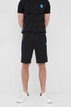 Ανδρικά Σορτς Karl Lagerfeld χρώμα: μαύρο