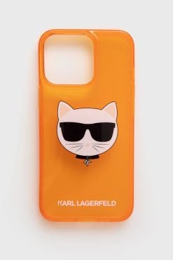 Θήκες για γυναίκες Θήκη κινητού Karl Lagerfeld IPhone 13 Pro πορτοκαλί