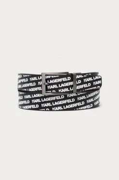 Ανδρικά Ζώνες Karl Lagerfeld - Αναστρέψιμη δερμάτινη ζώνη μαύρο