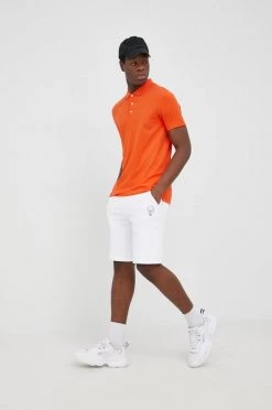 Ανδρικά Πόλο μπλουζάκια Πόλο Karl Lagerfeld χρώμα: πορτοκαλί