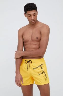 Ανδρικά Σόρτς Σορτς κολύμβησης Karl Lagerfeld κίτρινο