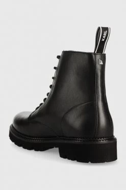 Ανδρικά Μπότες και Αρβύλες Δερμάτινα Workers Karl Lagerfeld Mens , χρώμα: μαύρο -Karl Lagerfeld Εκπτώσεις unnamed file 30