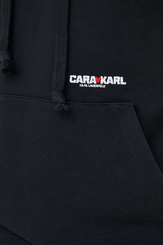 Χωρίς φερμουάρ Μπλούζα Karl Lagerfeld Lagerfeld X Cara Delevingne Unisex, χρώμα: μαύρο, με κουκούλα 7 Χωρίς φερμουάρ Μπλούζα Karl Lagerfeld Lagerfeld X Cara Delevingne Unisex, χρώμα: μαύρο, με κουκούλα - Image 5