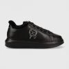 Ανδρικά Sneakers Δερμάτινα αθλητικά παπούτσια Karl Lagerfeld Mens , χρώμα: μαύρο -Karl Lagerfeld Εκπτώσεις unnamed file 355