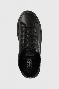 Ανδρικά Sneakers Δερμάτινα αθλητικά παπούτσια Karl Lagerfeld Mens , χρώμα: μαύρο -Karl Lagerfeld Εκπτώσεις unnamed file 358