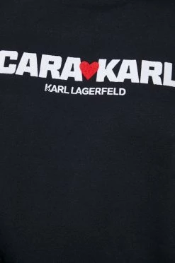 Χωρίς φερμουάρ Μπλούζα Karl Lagerfeld Lagerfeld X Cara Delevingne , χρώμα: μαύρο -Karl Lagerfeld Εκπτώσεις unnamed file 369