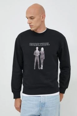 Χωρίς φερμουάρ Μπλούζα Karl Lagerfeld Karl Lagerfeld X Cara Delevingne μαύρο