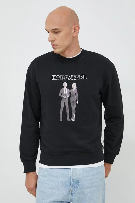 Χωρίς φερμουάρ Μπλούζα Karl Lagerfeld Karl Lagerfeld X Cara Delevingne μαύρο 3 Χωρίς φερμουάρ Μπλούζα Karl Lagerfeld Karl Lagerfeld X Cara Delevingne μαύρο