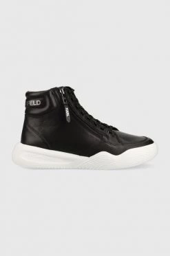Ανδρικά Sneakers Δερμάτινα αθλητικά παπούτσια Karl Lagerfeld Kapri Run μαύρο