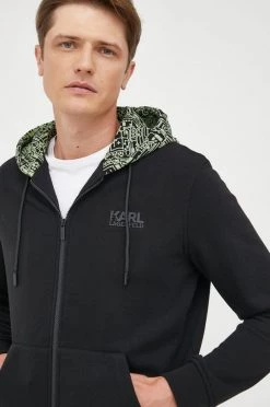Ανδρικά Με φερμουάρ Μπλούζα Karl Lagerfeld μαύρο, -Karl Lagerfeld Εκπτώσεις unnamed file 497