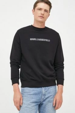 Ανδρικά Χωρίς φερμουάρ Μπλούζα Karl Lagerfeld μαύρο,