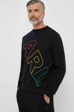 Ανδρικά Χωρίς φερμουάρ Μπλούζα Karl Lagerfeld μαύρο,