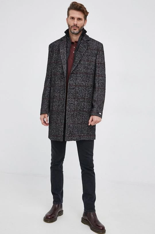 Ανδρικά Παλτά Παλτό από μείγμα μαλλιού Karl Lagerfeld μαύρο 4 Ανδρικά Παλτά Παλτό από μείγμα μαλλιού Karl Lagerfeld μαύρο - Image 2