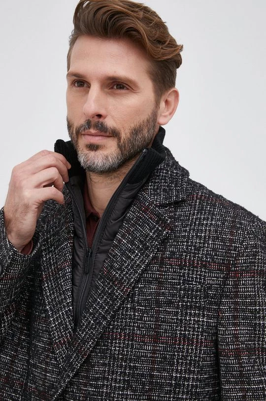 Ανδρικά Παλτά Παλτό από μείγμα μαλλιού Karl Lagerfeld μαύρο 7 Ανδρικά Παλτά Παλτό από μείγμα μαλλιού Karl Lagerfeld μαύρο - Image 5