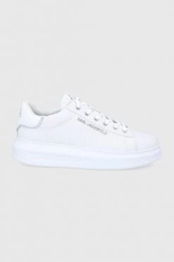 Ανδρικά Sneakers Karl Lagerfeld - Δερμάτινα παπούτσια Karl Lagerfeld - Δερμάτινα παπούτσια λευκό