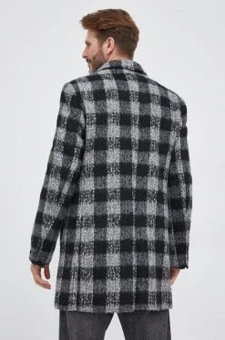 Ανδρικά Παλτά Παλτό από μείγμα μαλλιού Karl Lagerfeld μαύρο -Karl Lagerfeld Εκπτώσεις unnamed file 595