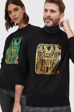 Χωρίς φερμουάρ Μπλούζα Karl Lagerfeld μαύρο