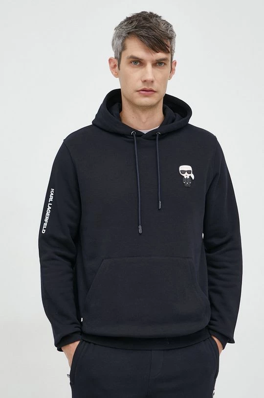 Ανδρικά Χωρίς φερμουάρ Μπλούζα Karl Lagerfeld ναυτικό μπλε, με κουκούλα 2 Ανδρικά Χωρίς φερμουάρ Μπλούζα Karl Lagerfeld ναυτικό μπλε, με κουκούλα